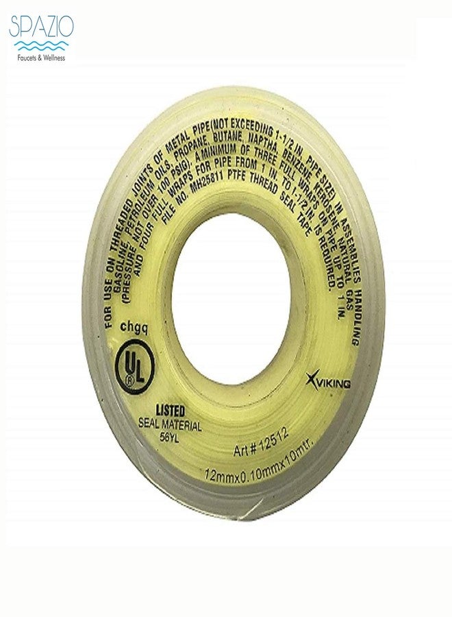 SPAZIO صنبور SPAZIO Solo SmartBuy النحاسي ذو الأنف الطويل/الجسم الطويل مع شفة جدارية وشريط تفلون للحمام/المطبخ - عبوة من قطعة واحدة - Image 4